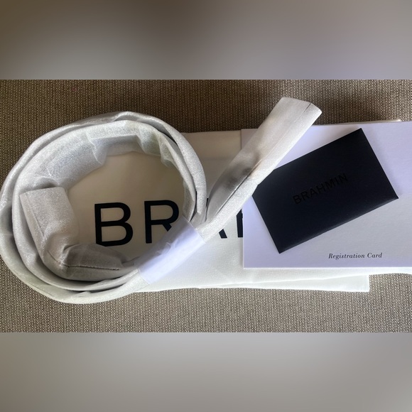 NWT Brahmin Large Marlowe Black Cascata Woven Leather Bucket Shoulder Bag - Picture 15 of 16